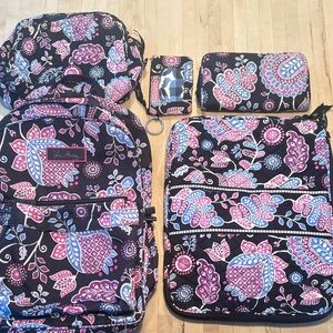 Vera Bradley Paisley Backpack and Accessories Set